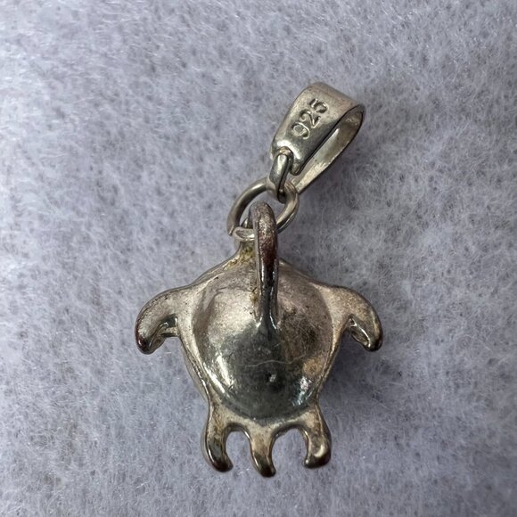 Turquoise & SS 925 7" Bracelet & Turtle Pendant - Picture 15 of 16